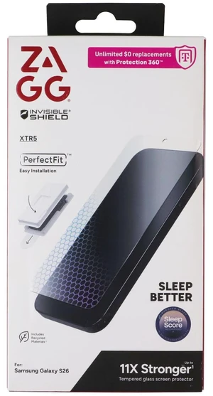 ZAGG Invisible Shield XTR5 Tempered Glass Screen Protector for Galaxy S26 ZAGG Invisible Shield XTR5 Tempered Glass Screen Protector for Galaxy S26