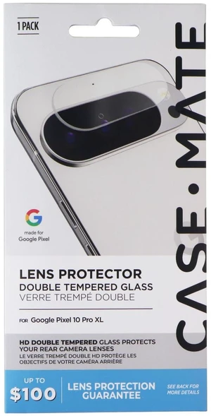 Case-Mate Double Tempered Glass Lens Protector for Google Pixel 10 Pro XL Case-Mate Double Tempered Glass Lens Protector for Google Pixel 10 Pro XL