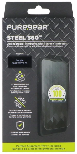 PureGear Steel 360 Tempered Glass Screen Protector for Google Pixel 10 Pro XL PureGear Steel 360 Tempered Glass Screen Protector for Google Pixel 10 Pro XL