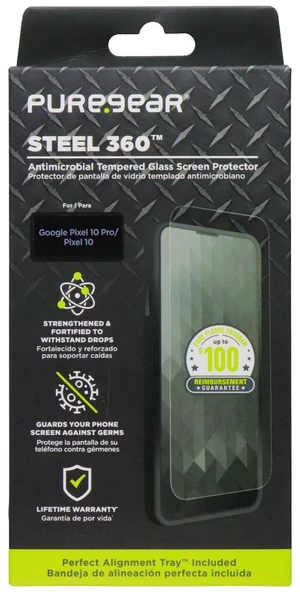 PureGear Steel 360 Tempered Glass Screen Protector for Google Pixel 10/10 Pro PureGear Steel 360 Tempered Glass Screen Protector for Google Pixel 10/10 Pro