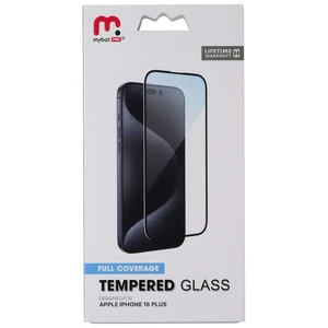 MyBat Pro Full Coverage Tempered Glass for Apple iPhone 16 Plus - Black Border MyBat Pro Full Coverage Tempered Glass for Apple iPhone 16 Plus - Black Border