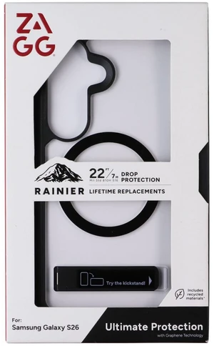 ZAGG Rainier Snap Series Kickstand MagSafe Case for Samsung Galaxy S26 - Black ZAGG Rainier Snap Series Kickstand MagSafe Case for Samsung Galaxy S26 - Black