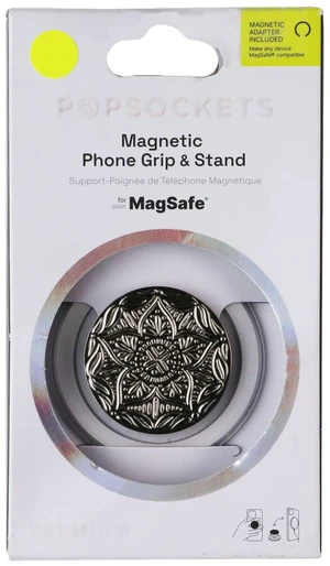 PopSockets Magnetic Phone Grip and Stand for MagSafe - Mandala Silver PopSockets Magnetic Phone Grip and Stand for MagSafe - Mandala Silver