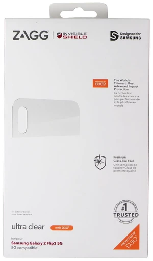 ZAGG InvisibleShield Ultra Clear Screen Protector for Galaxy Z Flip3 5G - Clear ZAGG InvisibleShield Ultra Clear Screen Protector for Galaxy Z Flip3 5G - Clear