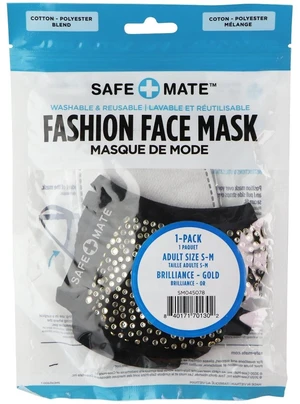 Safe+Mate x BRILLIANCE Washable Cloth Face Mask (Adult S/M) with Filter - Gold Safe+Mate x BRILLIANCE Washable Cloth Face Mask (Adult S/M) with Filter - Gold