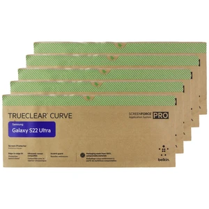 Belkin SCREENFORCE Pro TrueClear Curve for Galaxy S22 Ultra - (5-Pack) BULK PKG* Belkin SCREENFORCE Pro TrueClear Curve for Galaxy S22 Ultra - (5-Pack) BULK PKG*