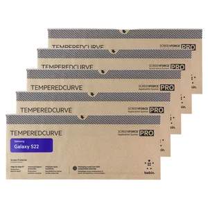 Belkin ScreenForce Pro TemperedCurve Screen Protector for Galaxy S22 - 5Pk BULK* Belkin ScreenForce Pro TemperedCurve Screen Protector for Galaxy S22 - 5Pk BULK*