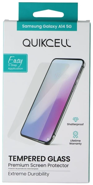 Quikcell Tempered Glass Screen Protector for Samsung Galaxy A14 5G Quikcell Tempered Glass Screen Protector for Samsung Galaxy A14 5G