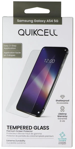 Quikcell Tempered Glass Premium Screen Protector for Samsung Galaxy A54 5G Quikcell Tempered Glass Premium Screen Protector for Samsung Galaxy A54 5G