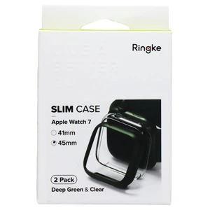 Ringke Slim Case for Apple Watch 7 (45mm) - Deep Green & Clear (2 Pack) Ringke Slim Case for Apple Watch 7 (45mm) - Deep Green & Clear (2 Pack)