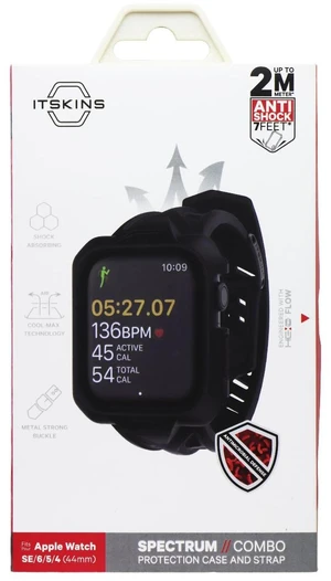 ITSKINS Spectrum // Combo Case for Apple Watch Series SE/6/5/4 (44mm) - Black