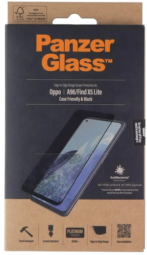 PanzerGlass Edge-to-Edge Screen Protector for OPPO A96/FIND X5 Lite - Black PanzerGlass Edge-to-Edge Screen Protector for OPPO A96/FIND X5 Lite - Black