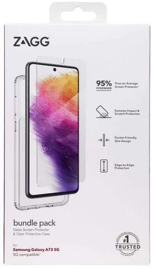 ZAGG Bundle Pack Glass & Protective Case for Samsung Galaxy A73 5G - Clear ZAGG Bundle Pack Glass & Protective Case for Samsung Galaxy A73 5G - Clear