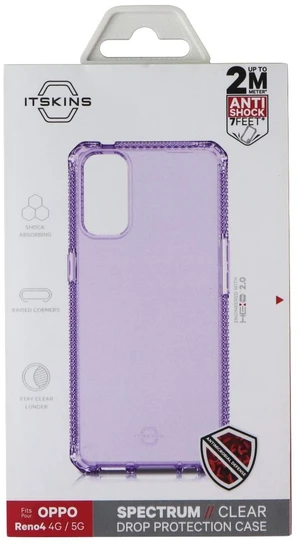 ITSKINS Spectrum // Clear Case for OPPO Reno4 5G/4G - Light Purple (Transparent) ITSKINS Spectrum // Clear Case for OPPO Reno4 5G/4G - Light Purple (Transparent)