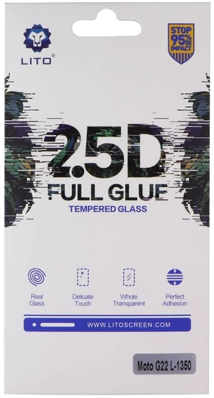 LITO 2.5D Full Glue Tempered Glass Screen Protector for Moto G22 (L-1350) LITO 2.5D Full Glue Tempered Glass Screen Protector for Moto G22 (L-1350)