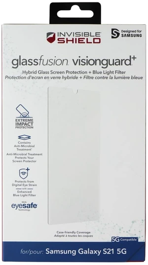 ZAGG GlassFusion VisionGuard+ Screen Protector for Galaxy S21 5G - Clear ZAGG GlassFusion VisionGuard+ Screen Protector for Galaxy S21 5G - Clear