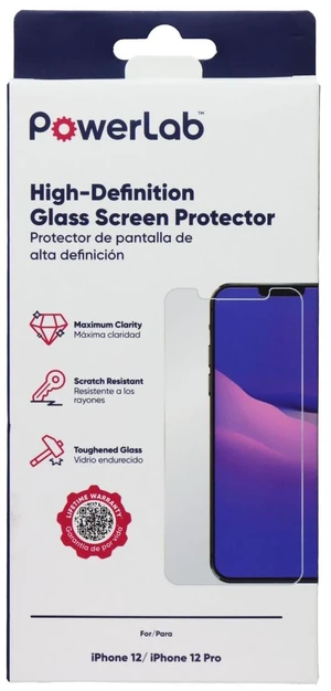 PowerLab High-Definition Glass Screen Protector for Apple iPhone 12 / 12 Pro PowerLab High-Definition Glass Screen Protector for Apple iPhone 12 / 12 Pro