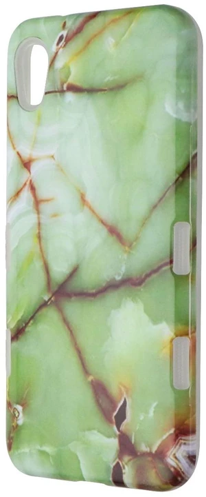 MyBat Premium Dual Layer Case for Motorola Moto E6 - Green Marble