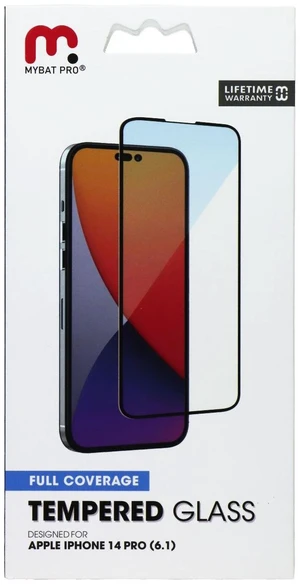 MyBat Pro Full Coverage Tempered Glass for Apple iPhone 14 Pro - Black Border MyBat Pro Full Coverage Tempered Glass for Apple iPhone 14 Pro - Black Border