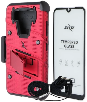 Zizo Bolt Series Case / Glass / Holster for LG Fortune 3/LG Aristo 5 - Red/Black Zizo Bolt Series Case / Glass / Holster for LG Fortune 3/LG Aristo 5 - Red/Black