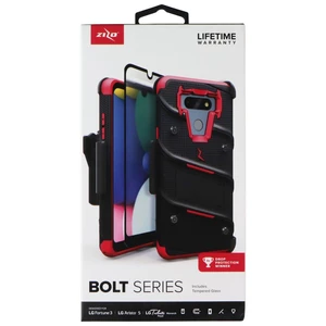 Zizo Bolt Series Case / Glass / Holster for LG Fortune 3 / Aristo 5 - Black/Red Zizo Bolt Series Case / Glass / Holster for LG Fortune 3 / Aristo 5 - Black/Red