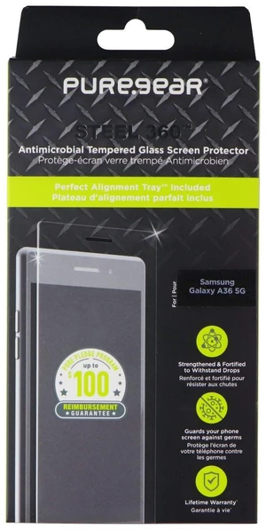 PureGear Steel 360 Tempered Glass Screen Protector for Samsung Galaxy A36 5G PureGear Steel 360 Tempered Glass Screen Protector for Samsung Galaxy A36 5G