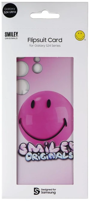Samsung Smiley Originals Flipsuit Interactive Card for Galaxy S24 Ultra - Pink Samsung Smiley Originals Flipsuit Interactive Card for Galaxy S24 Ultra - Pink