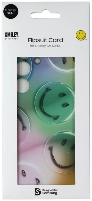 Samsung Interactive Flipsuit Card for Galaxy S24 Plus - Smiley Bubble / Green Samsung Interactive Flipsuit Card for Galaxy S24 Plus - Smiley Bubble / Green