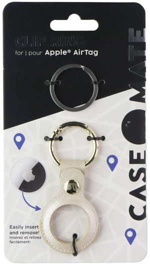 Case-Mate Clip Ring Keychain Case for Apple AirTag (CM046356) - Gold Case-Mate Clip Ring Keychain Case for Apple AirTag (CM046356) - Gold