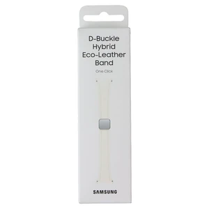 Samsung D-Buckle Hybrid Eco-Leather Band - Cream (20mm, S/M) Slim Samsung D-Buckle Hybrid Eco-Leather Band - Cream (20mm, S/M) Slim