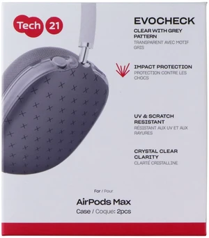 Tech21 EvoCheck Series Case for Apple AirPods Max Case - Clear/Gray Pattern Tech21 EvoCheck Series Case for Apple AirPods Max Case - Clear/Gray Pattern