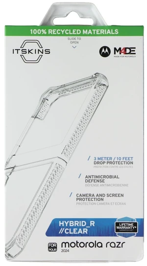 ITSKINS Hybrid_R // Clear Series Case for Motorola Razr (2024) - Clear ITSKINS Hybrid_R // Clear Series Case for Motorola Razr (2024) - Clear