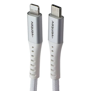 Ventev 10 Foot Alloy USB-C to Lightning 8-Pin Ultra Durable Cable - White Ventev 10 Foot Alloy USB-C to Lightning 8-Pin Ultra Durable Cable - White