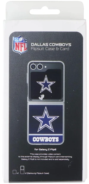 Samsung Official Flipsuit Case and Card for Galaxy Z Flip6 - NFL Dallas Cowboys Samsung Official Flipsuit Case and Card for Galaxy Z Flip6 - NFL Dallas Cowboys