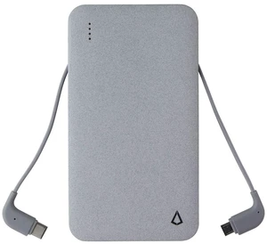 LBT Power Charge+ (5000mAh) with Built-In Micro USB & USB-C Cables - Gray
