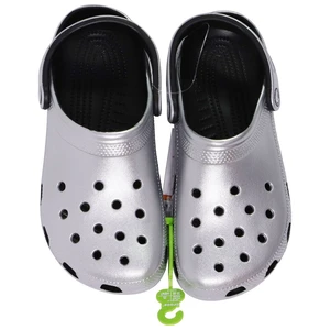 Crocs Unisex Classic Sparkly Clog - 7 Men/9 Women - Silver Metallic Crocs Unisex Classic Sparkly Clog - 7 Men/9 Women - Silver Metallic