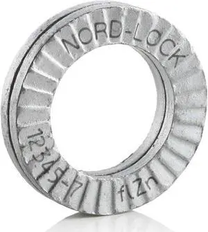 Wedge locking washer Carbon Stl Zinc flake coated through hardened M6 20 glued pairs/pack
