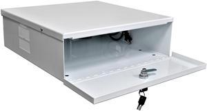 Heavy Duty 15" x 15" x 5" DVR Security Lock Box with Fan for CCTV Systems, White