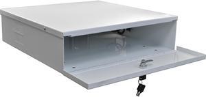 Heavy Duty 18" x 18" x 5" DVR Security Lock Box with Fan for CCTV Systems, White