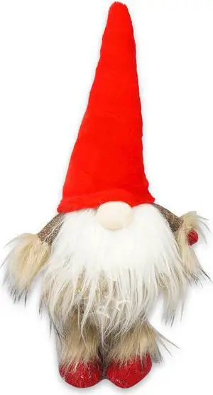 18"H Red Holiday Christmas Gnome Soft Indoor Outdoor Decoration