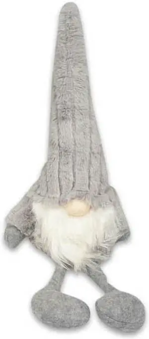 17" Christmas Gnome Decoration Indoor/Outdoor Dark Grey Color