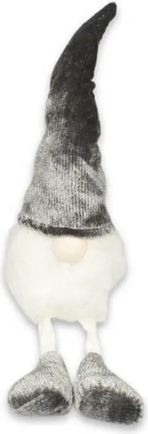 12" Holiday Christmas Gnome Indoor/Outdoor Decoration Gray
