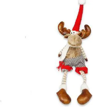 23.2" Holiday Christmas Moose Home Decorations Gray