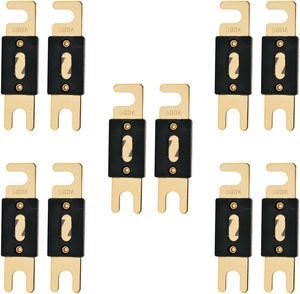 The Wires Zone High-Quality Gold Plated 500A Amp ANL Fuse (10 Pack)