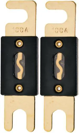 The Wires Zone High-Quality Gold Plated 100A Amp ANL Fuse (2 Pack)
