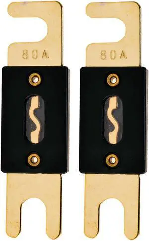 The Wires Zone High-Quality Gold Plated 80A Amp ANL Fuse (2 Pack)