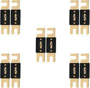 The Wires Zone High-Quality Gold Plated 150A Amp ANL Fuse (10 Pack)