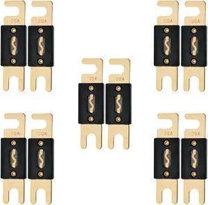 The Wires Zone High-Quality Gold Plated 100A Amp ANL Fuse (10 Pack)