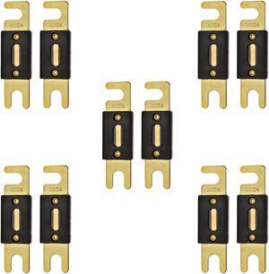 The Wires Zone High-Quality Gold Plated 300A Amp ANL Fuse (10 Pack)
