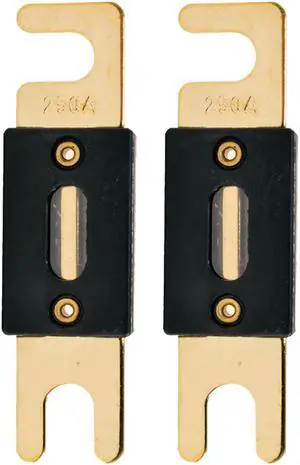 The Wires Zone High-Quality Gold Plated 250A Amp ANL Fuse (2 Pack)